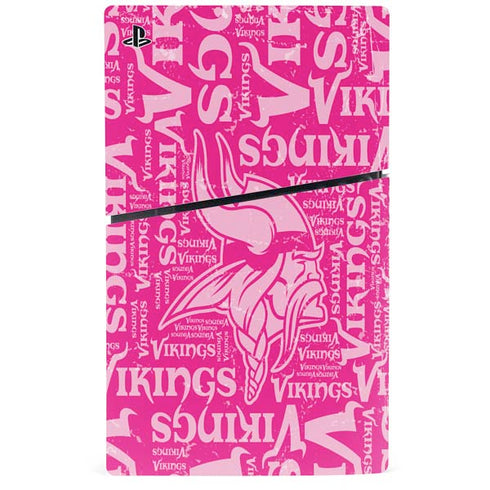 NFL Minnesota Vikings - Blast Pink PS5 Slim Digital Edition Bundle Skin