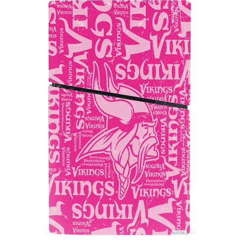 NFL Minnesota Vikings - Blast Pink PS5 Slim Digital Edition Bundle Skin