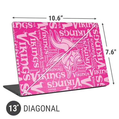 NFL Minnesota Vikings - Blast Pink Universal Laptop 13in (10.6 x 7.6in) Skin