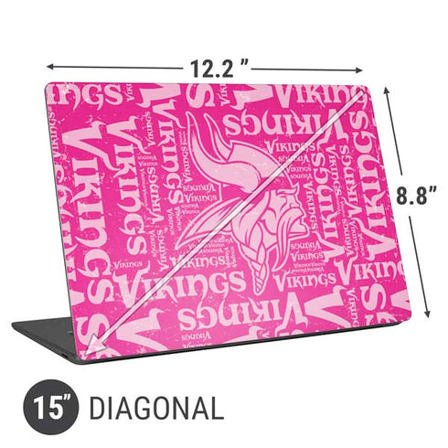 NFL Minnesota Vikings - Blast Pink Universal Laptop 15in (12.2 x 8.8in) Skin