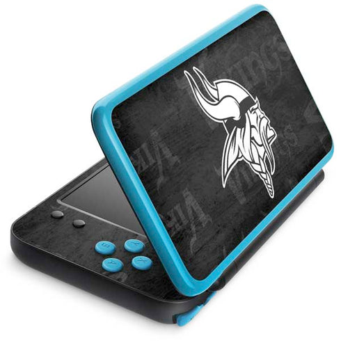 NFL Minnesota Vikings Black & White Nintendo 2DS XL (2017) Skin