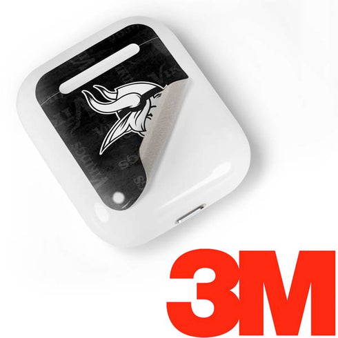 NFL Minnesota Vikings Black & White Apple AirPods Skin