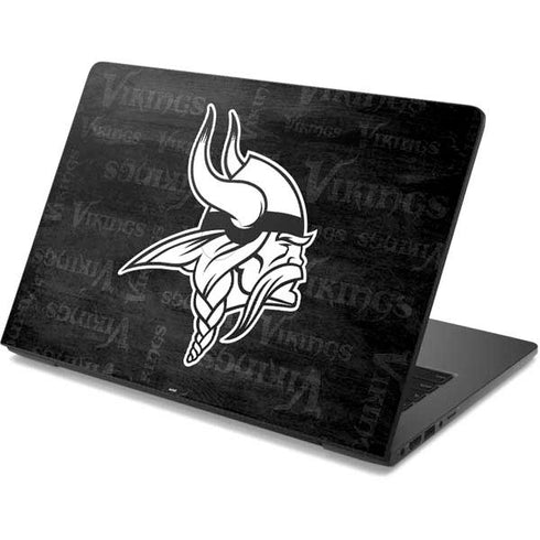 NFL Minnesota Vikings Black & White Dell Chromebook Skin