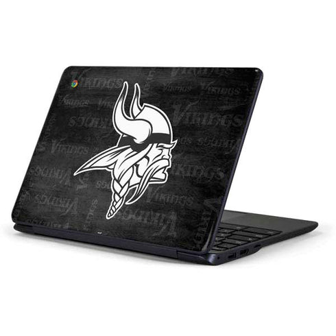 NFL Minnesota Vikings Black & White Samsung Chromebook Skin