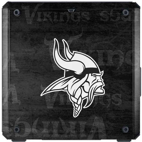 NFL Minnesota Vikings Black & White Cooler Master MasterBox Q300L Mini Tower Skin