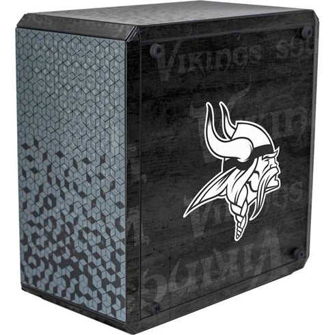 NFL Minnesota Vikings Black & White Cooler Master MasterBox Q300L Mini Tower Skin