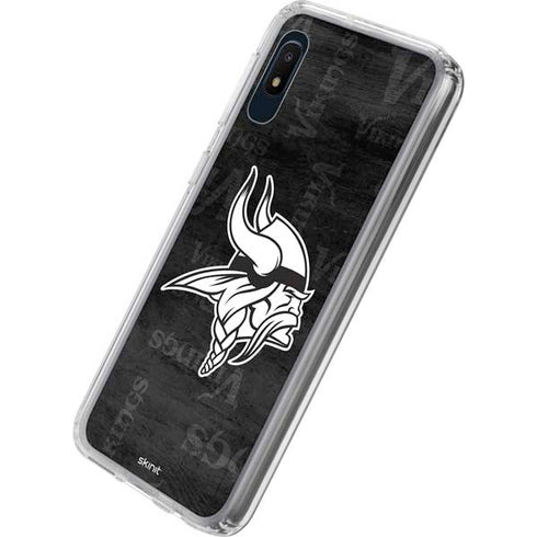 NFL Minnesota Vikings Black & White Galaxy A10e Clear Case