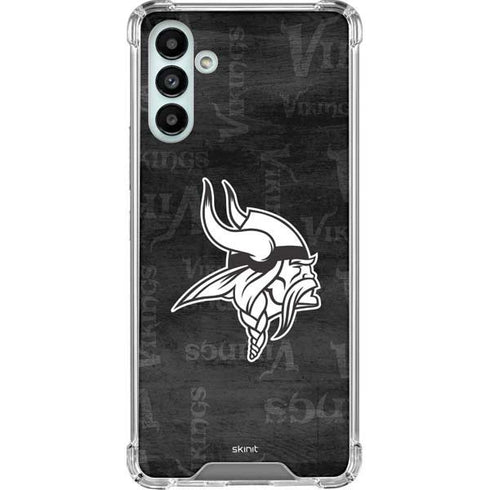 NFL Minnesota Vikings Black & White Galaxy A13 5G Clear Case