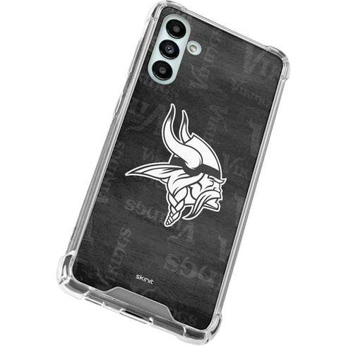 NFL Minnesota Vikings Black & White Galaxy A13 5G Clear Case