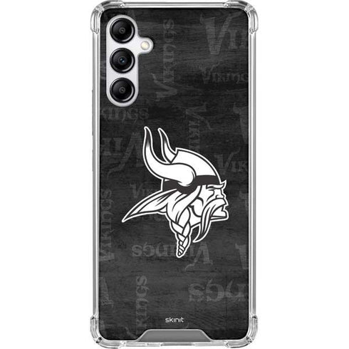NFL Minnesota Vikings Black & White Galaxy A14 5G Clear Case