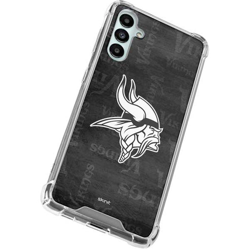 NFL Minnesota Vikings Black & White Galaxy A14 5G Clear Case