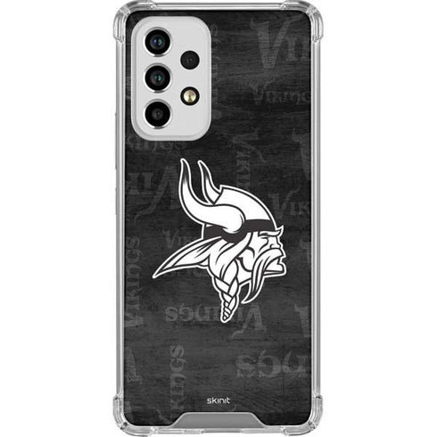 NFL Minnesota Vikings Black & White Galaxy A33 5G Clear Case