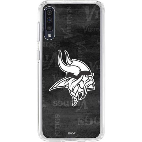NFL Minnesota Vikings Black & White Galaxy A50 Clear Case