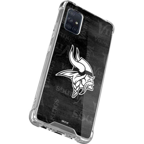 NFL Minnesota Vikings Black & White Galaxy A51 5G Clear Case