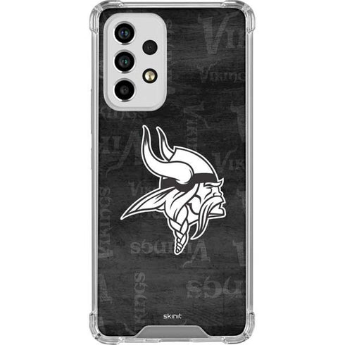 NFL Minnesota Vikings Black & White Galaxy A53 5G Clear Case