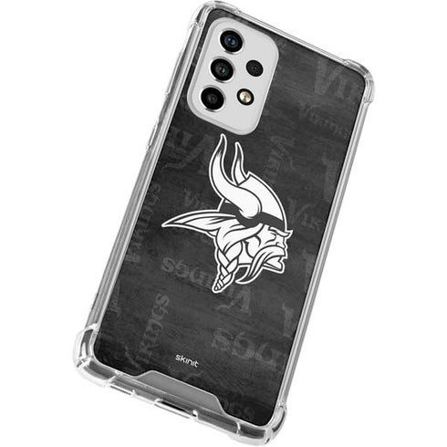 NFL Minnesota Vikings Black & White Galaxy A53 5G Clear Case