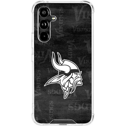 NFL Minnesota Vikings Black & White Galaxy A54 5G Clear Case