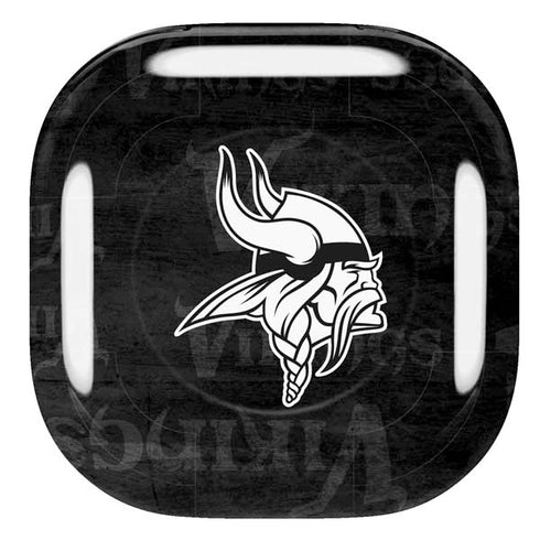 NFL Minnesota Vikings Black & White Galaxy Buds Pro Skin