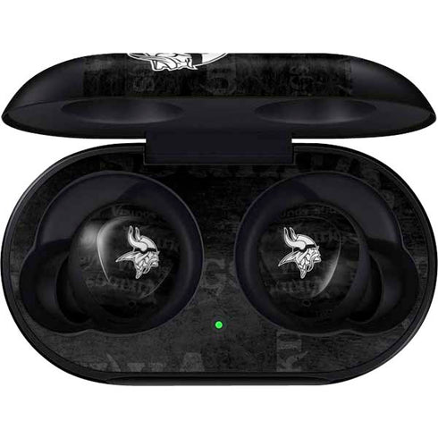 NFL Minnesota Vikings Black & White Galaxy Buds Skin