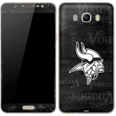NFL Minnesota Vikings Black & White Galaxy J7 Skin