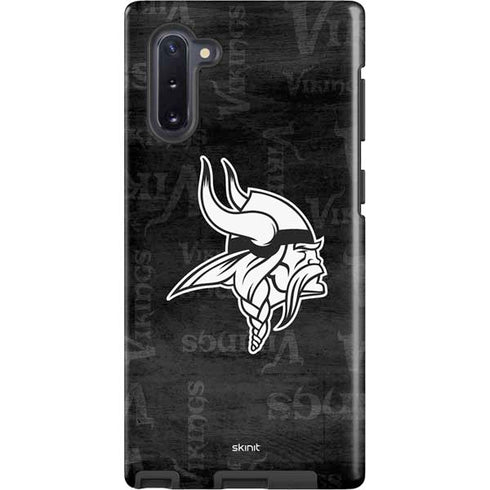 NFL Minnesota Vikings Black & White Galaxy Note 10 Pro Case