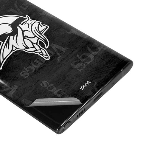 NFL Minnesota Vikings Black & White Galaxy Note 10 Skin