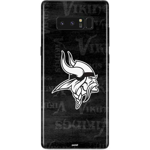 NFL Minnesota Vikings Black & White Galaxy Note 8 Skin