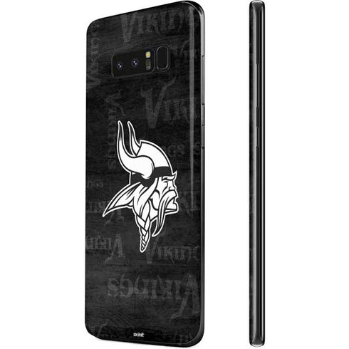 NFL Minnesota Vikings Black & White Galaxy Note 8 Skin