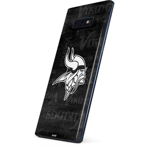NFL Minnesota Vikings Black & White Galaxy Note 9 Skin