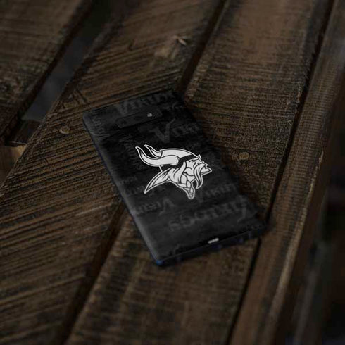 NFL Minnesota Vikings Black & White Galaxy Note 9 Skin