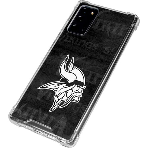 NFL Minnesota Vikings Black & White Galaxy Note20 5G Clear Case