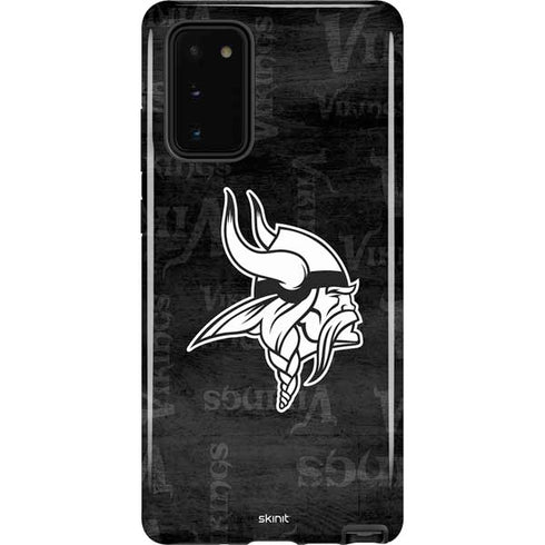 NFL Minnesota Vikings Black & White Galaxy Note20 5G Pro Case