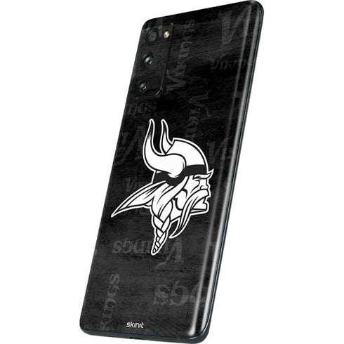 NFL Minnesota Vikings Black & White Galaxy S20 Fan Edition Skin
