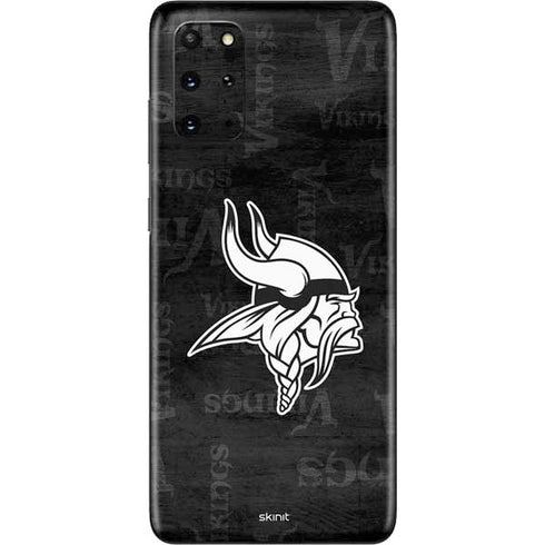 NFL Minnesota Vikings Black & White Galaxy S20 Plus Skin