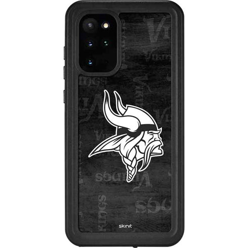 NFL Minnesota Vikings Black & White Galaxy S20 Plus Waterproof Case
