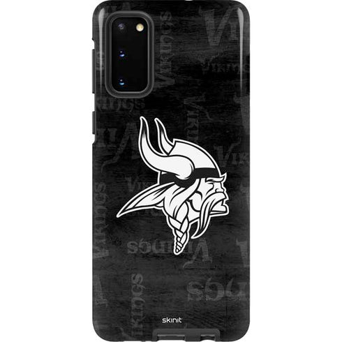 NFL Minnesota Vikings Black & White Galaxy S20 Pro Case