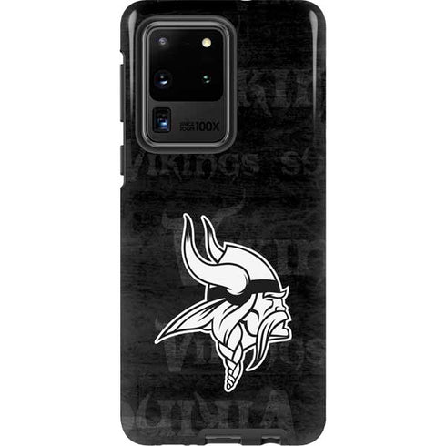 NFL Minnesota Vikings Black & White Galaxy S20 Ultra 5G Pro Case