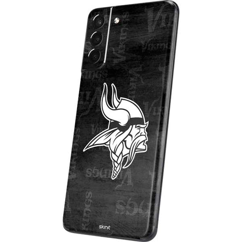 NFL Minnesota Vikings Black & White Galaxy S21 5G Skin