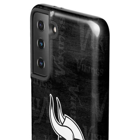 NFL Minnesota Vikings Black & White Galaxy S21 FE Pro Case