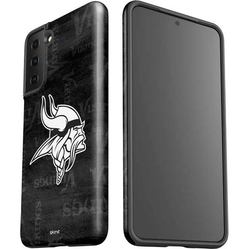 NFL Minnesota Vikings Black & White Galaxy S21 FE Pro Case