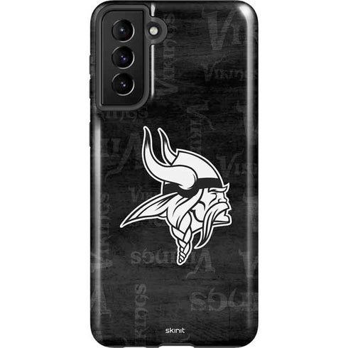 NFL Minnesota Vikings Black & White Galaxy S21 Plus 5G Pro Case