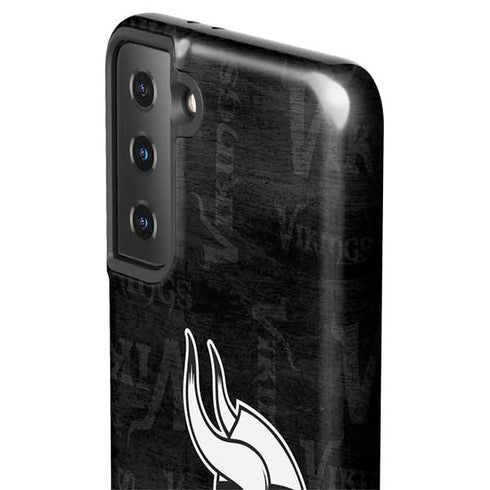 NFL Minnesota Vikings Black & White Galaxy S21 Plus 5G Pro Case