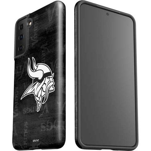 NFL Minnesota Vikings Black & White Galaxy S21 Plus 5G Pro Case