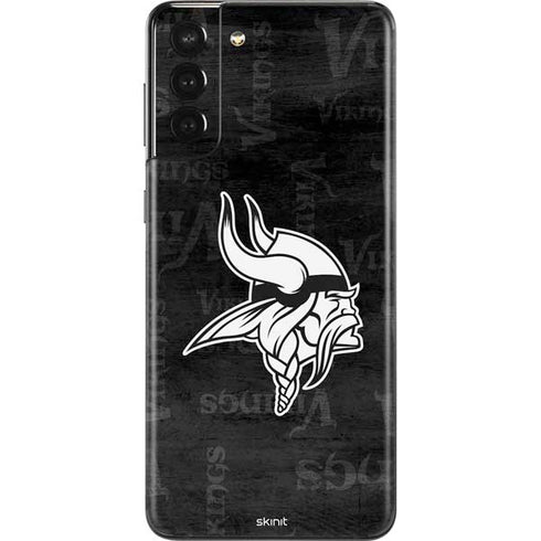 NFL Minnesota Vikings Black & White Galaxy S21 Plus 5G Skin