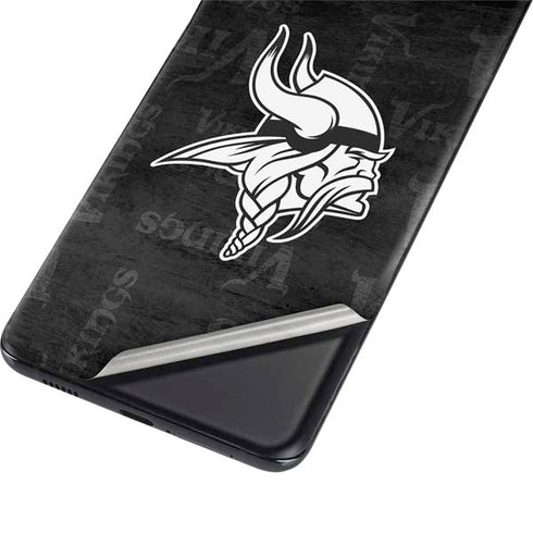 NFL Minnesota Vikings Black & White Galaxy S21 Plus 5G Skin