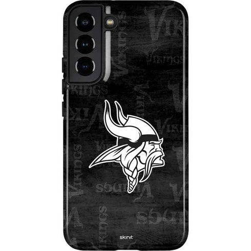 NFL Minnesota Vikings Black & White Galaxy S22 Plus Pro Case