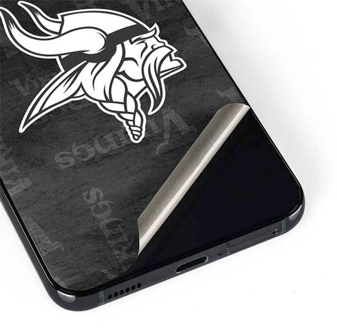 NFL Minnesota Vikings Black & White Galaxy S22 Plus Skin