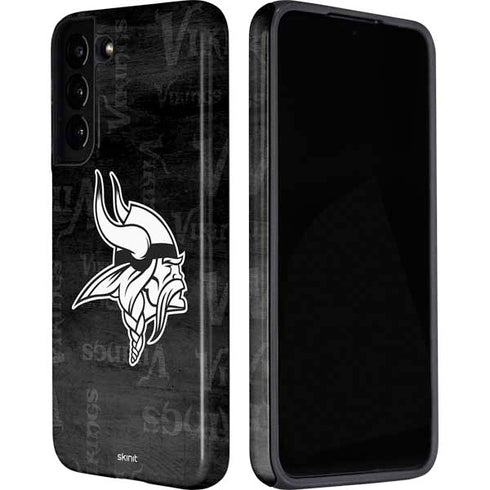 NFL Minnesota Vikings Black & White Galaxy S22 Pro Case