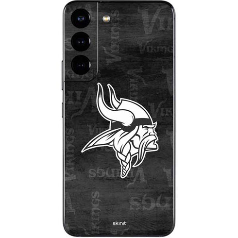 NFL Minnesota Vikings Black & White Galaxy S22 Skin
