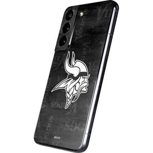 NFL Minnesota Vikings Black & White Galaxy S22 Skin